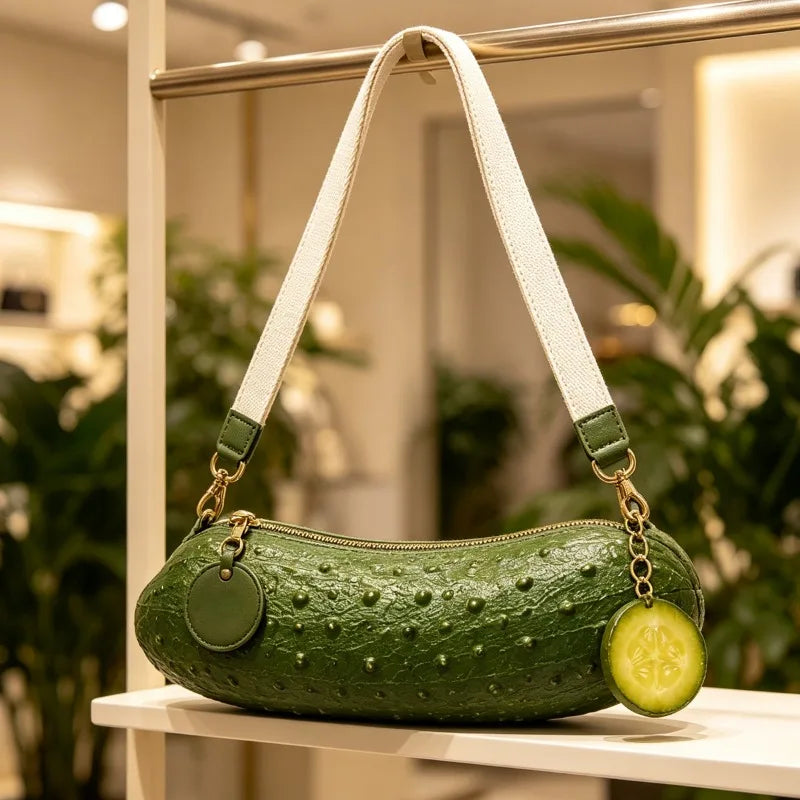 Cucumber Crossbody Bags for Women Shoulder Bag Fashionable Armpit Bag Purse and Handbags Designer Bags Women Bag Сумка Женская image 1