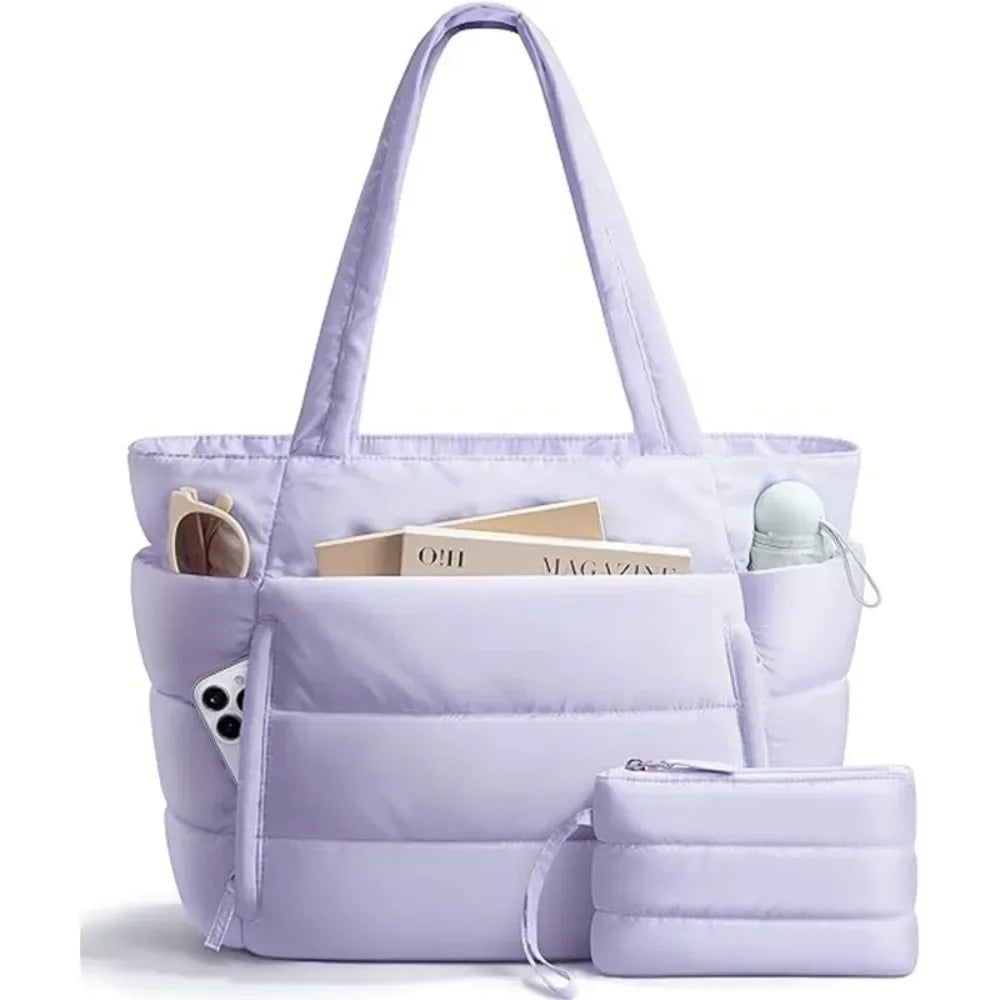 Large Capacity Tote Bag for Women Multiple Pockets Commuting Bags Lightweight Water-resistant Mom Bag Shoulder Bag image 10