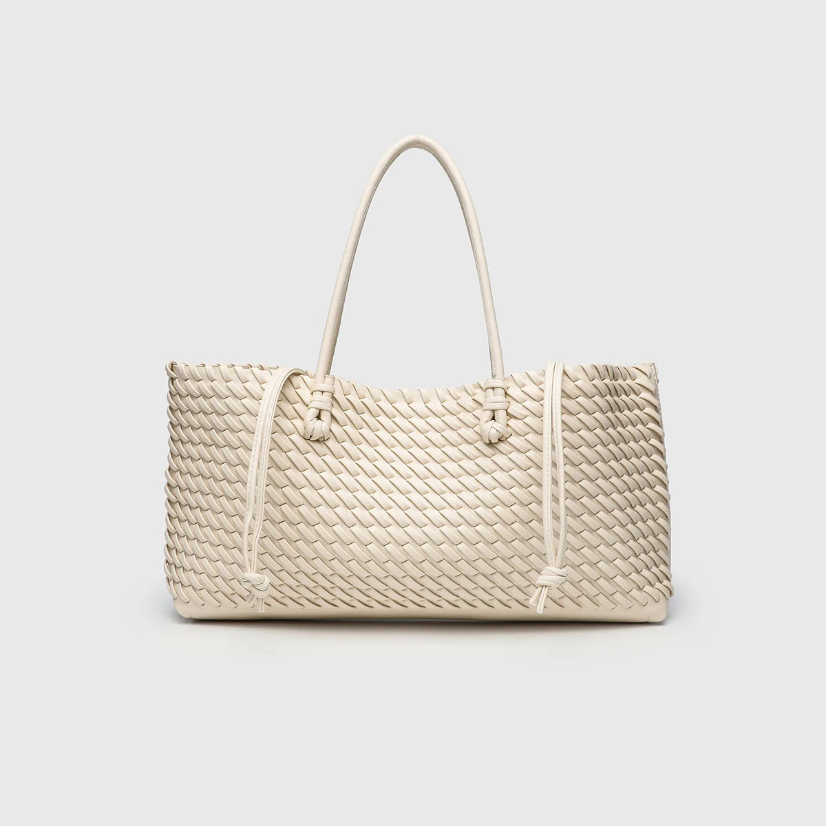 Fashion Design Woven Shopper Bag Top Handle Tote Bag Solid Color Women's Handbags Daily Shoulder Bags Commuter Clutch Purse Sac image 7