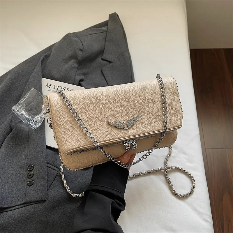2026 New French Style Chain Crossbody Bags for Women Classic Clamshell Flap Messenger Bag Fashion Versatile Ladies Shoulder Hand image 10