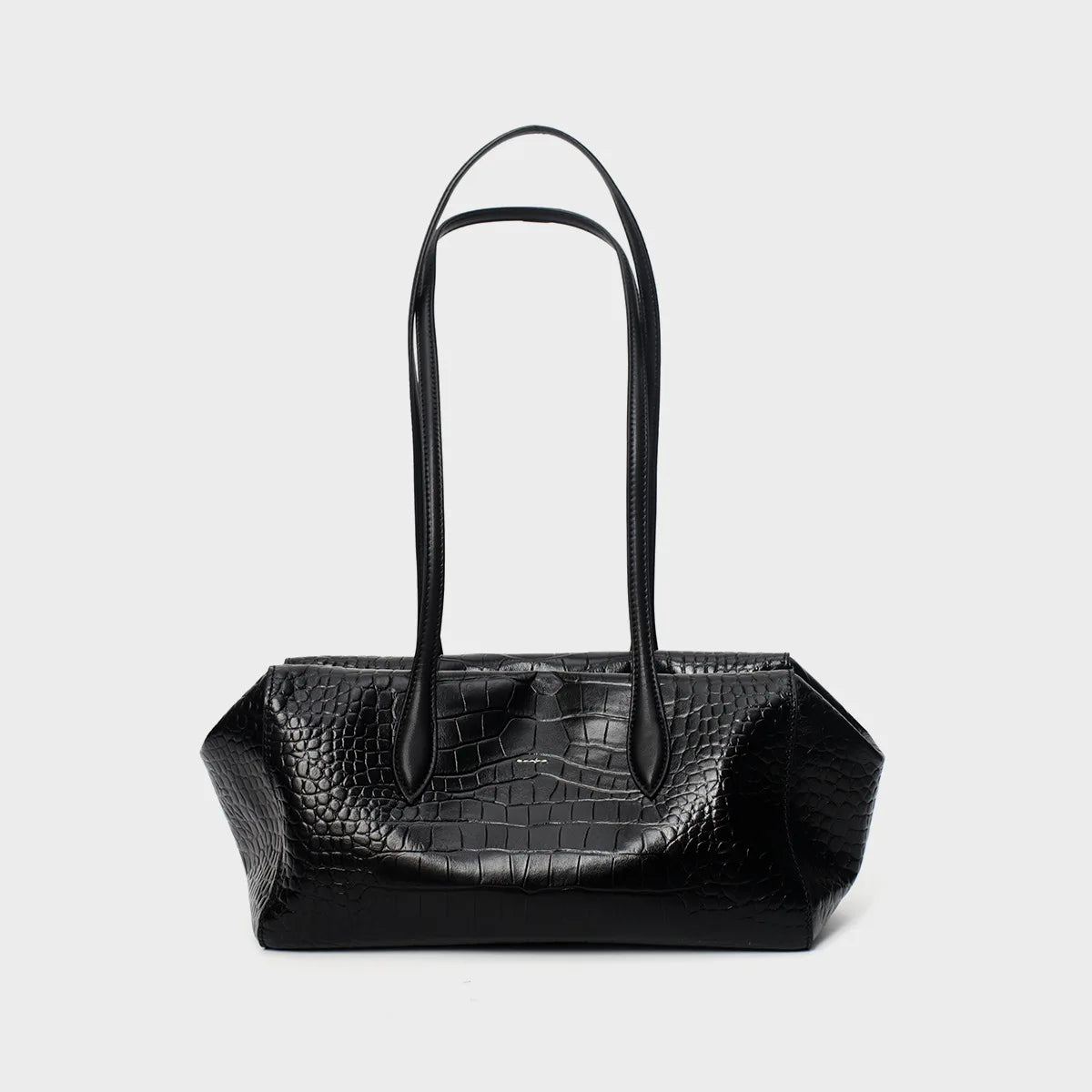 New Crocodile Pattern Genuine Leather Women Armpit Shoulder Bag Designer Boston Style Luxury Cowhide Handbag image 7