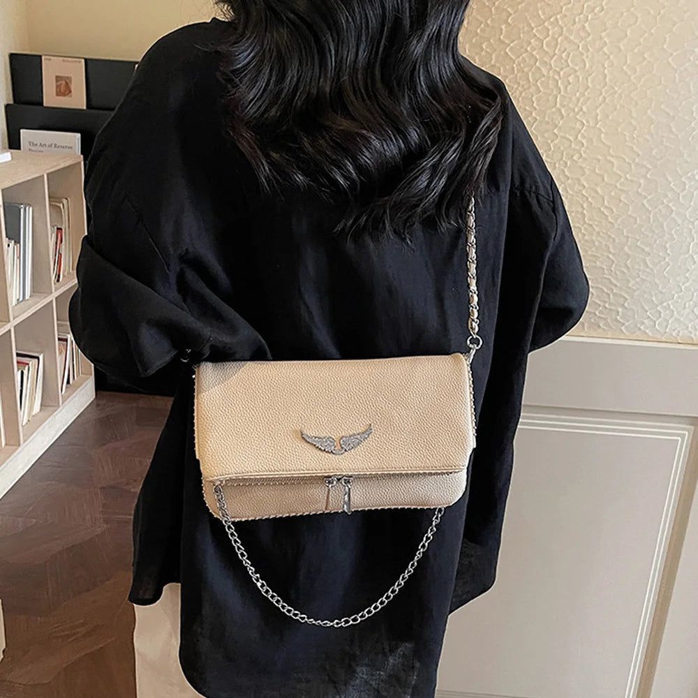 2026 New French Style Chain Crossbody Bags for Women Classic Clamshell Flap Messenger Bag Fashion Versatile Ladies Shoulder Hand image 5