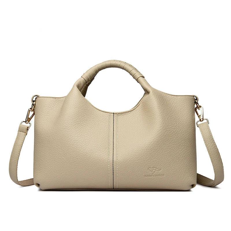 Authentic Leather Tote Bag Luxury Large Capacity Women's Single Shoulder Diagonal Crossbody Bags Fashion Simple Female Handbag image 13