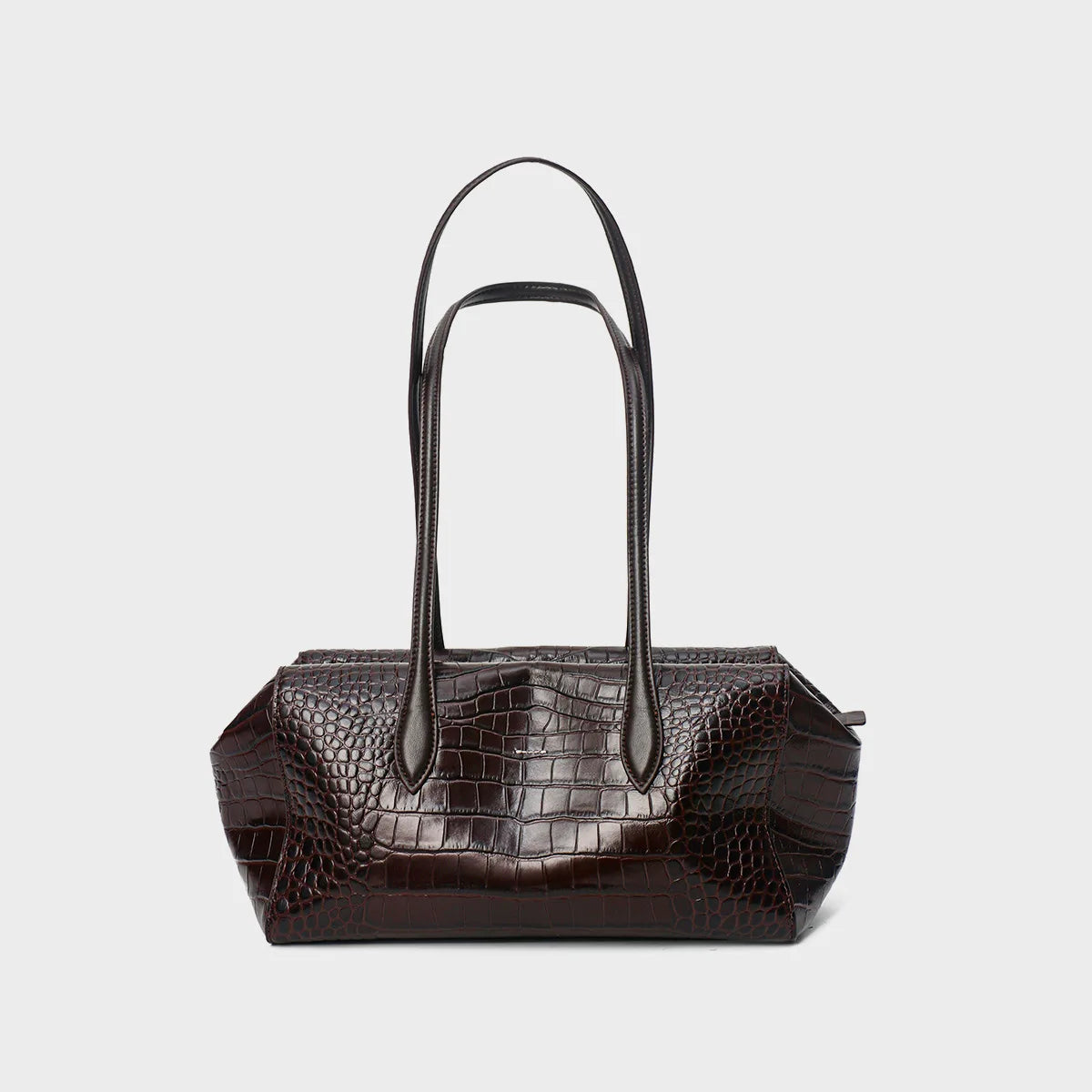 New Crocodile Pattern Genuine Leather Women Armpit Shoulder Bag Designer Boston Style Luxury Cowhide Handbag image 9