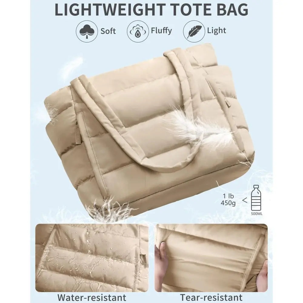 Large Capacity Tote Bag for Women Multiple Pockets Commuting Bags Lightweight Water-resistant Mom Bag Shoulder Bag image 5