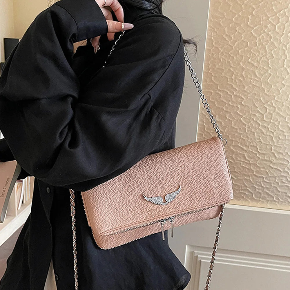 2026 New French Style Chain Crossbody Bags for Women Classic Clamshell Flap Messenger Bag Fashion Versatile Ladies Shoulder Hand image 6