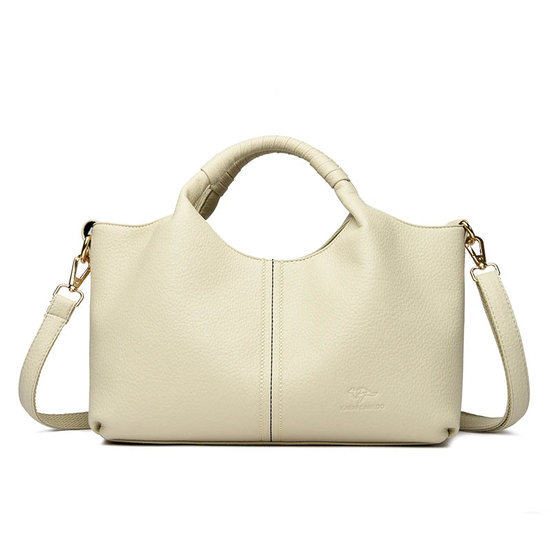 Authentic Leather Tote Bag Luxury Large Capacity Women's Single Shoulder Diagonal Crossbody Bags Fashion Simple Female Handbag image 10