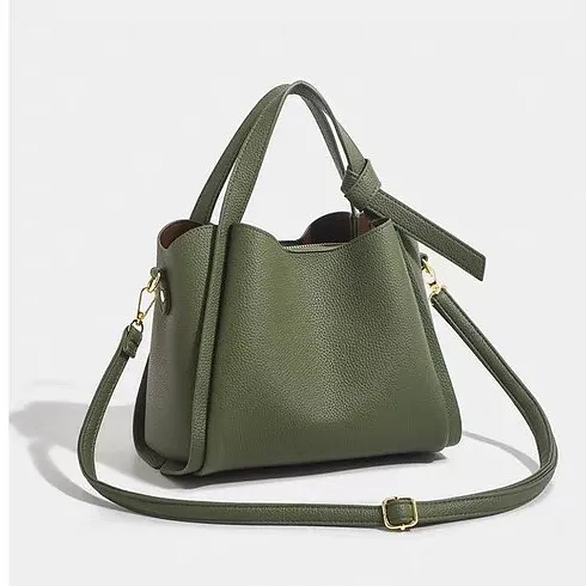 Women’s Textured Bucket Bag, Large Capacity Hand-held Shoulder Crossbody Bag